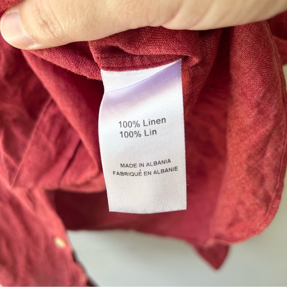 Saks Fifth Avenue men’s button down linen shirt - Picture 7 of 8